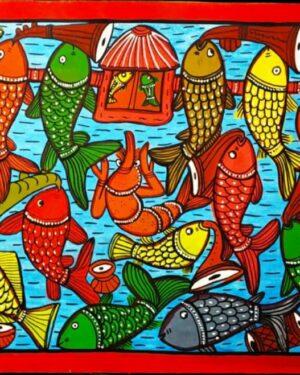 Fish Marriage - Patua art - Madhusudan Chitrakar - 12