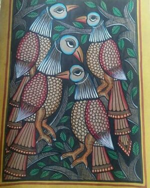 Birds - Kalighat painting - Farid Chitrakar - 05