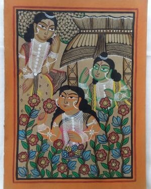 Ramayana Story - Kalighat painting - Farid Chitrakar - 10