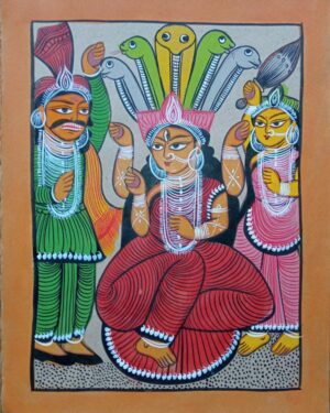 Kali maa - Kalighat painting - Hasina Chitrakar - 01