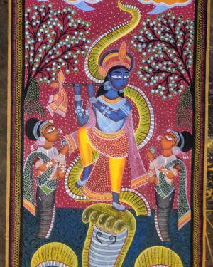 Krishna Kaliya Kalighat Pat Art Rahman Chitrakar 06