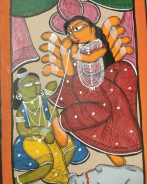 Maa Durga Kalighat Art Mousumi Chitrakar 04