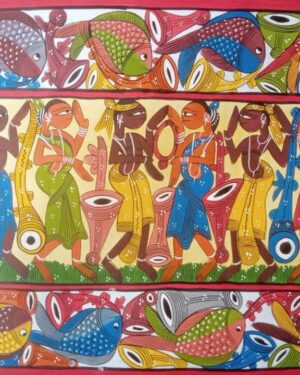 Tribal dance - Patua-Pattachitra - Asima Chitrakar - 02