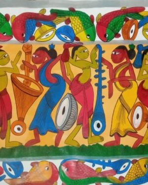 Tribal dance - Patua-Pattachitra - Asima Chitrakar - 08