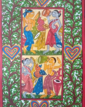 Tribal dance - Patua-Pattachitra - Asima Chitrakar - 10