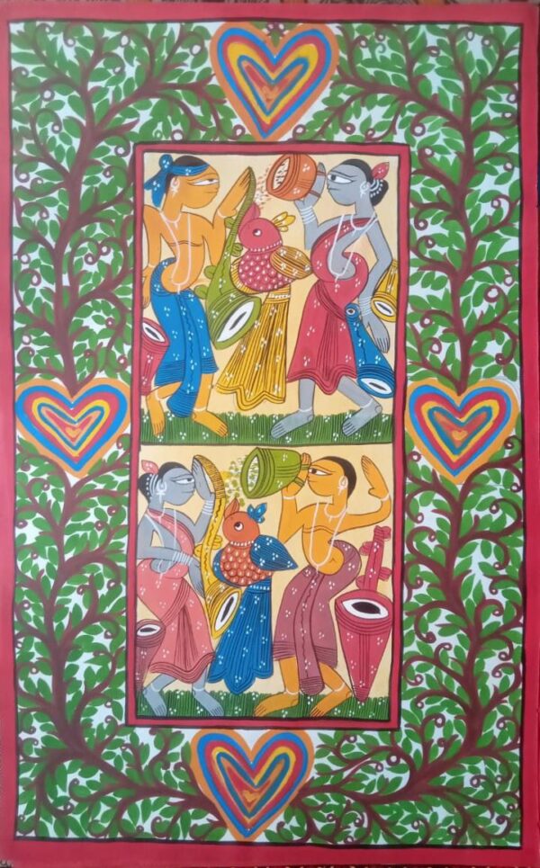 Tribal dance - Patua-Pattachitra - Asima Chitrakar - 10