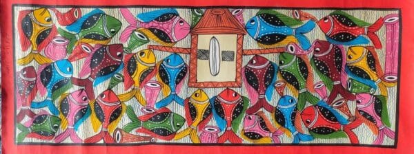 Fish marriage - Patua-Pattachitra painting - Arati - 01