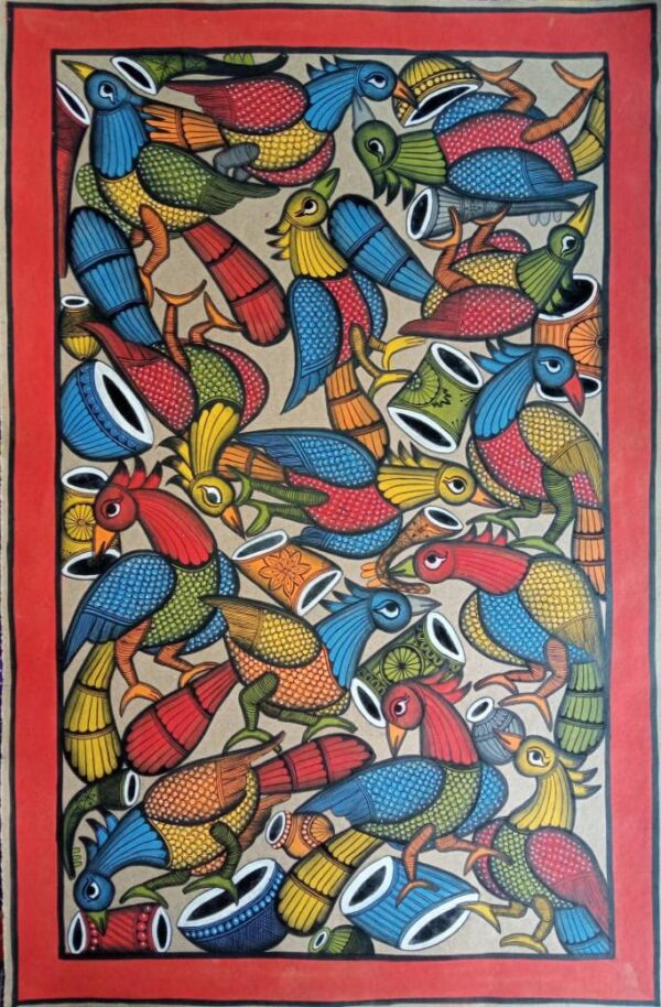 Bird Marriage - Patua-Pattachitra painting - Hasina Chitrakar - 01