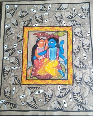 Radha Krishna - Patua-Pattachitra painting - Soniya Chitrakar - 04