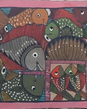 Fish marriage - Patua-Pattachitra painting - Tinku Chitrakar - 02