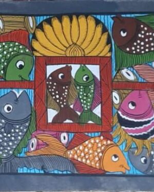 Fish marriage - Patua-Pattachitra painting - Tinku Chitrakar - 03