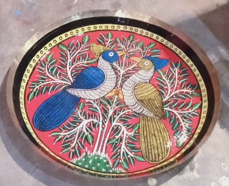 Patua art handpainted kadai - Indian handicraft - 06