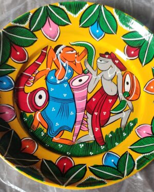 Patua art handpainted plate - Indian handicraft - Mabiya - 07