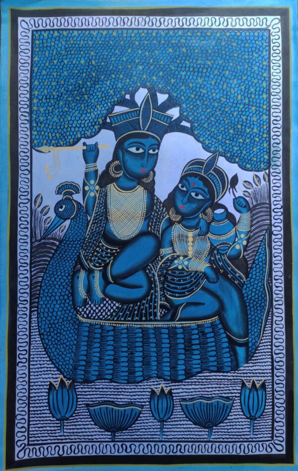 Radha Krishna Kalighat Pat Art Rahman Chitrakar 01