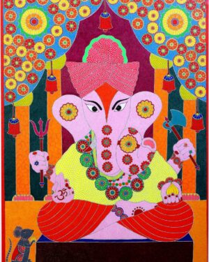 Dagdusheth Ganapathi - Madhubani painting - Renu Singh - 01