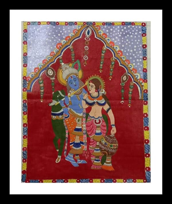 Radha Krishna - Kalamkari painting - Ashish - 01