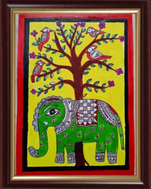 Elephant - Madhubani Painting - Reena Choudary - 02