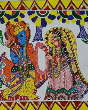 Ram Sita Jaimala - Madhubani painting - Ashish - 02