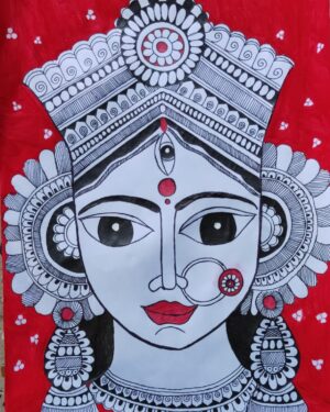 Maa Durga - Madhubani painting - Ashish - 10