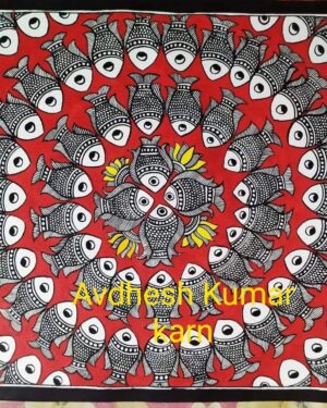 Matsya Ras - Madhubani painting - Avdhesh Kumar - 03