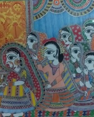 Gowri Pujan - Madhubani painting - Bhagavan Thakur - 08