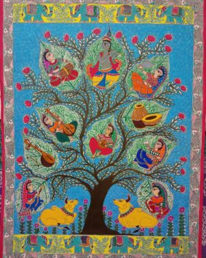 Musical Raas - Madhubani painting - Kanchan - 09