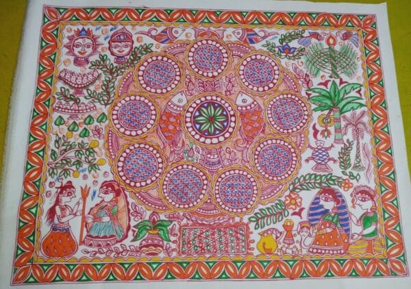 Kohbar - Madhubani painting - Priya Jha - 10