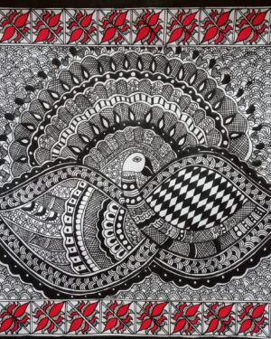 Peacock - Madhubani painting - Reshami Kumari - 04