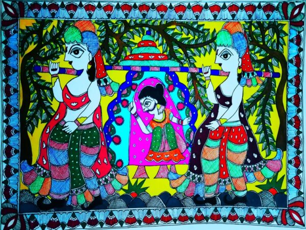 Doli Kahar - Madhubani painting - Reshami Kumari - 05