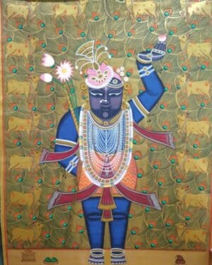 morkutir with gopashtami - Pichwai painting - Rohil - 12