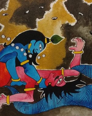 Death of Kamsa - Indian art - Tushar Sharma - 03