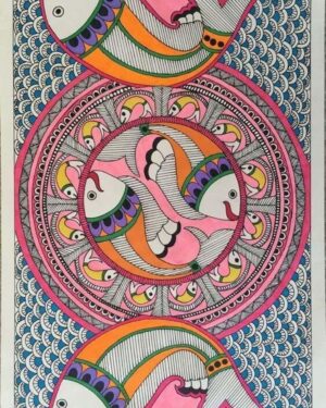 Fishes - Madhubani Painting - Reena Choudary - 04