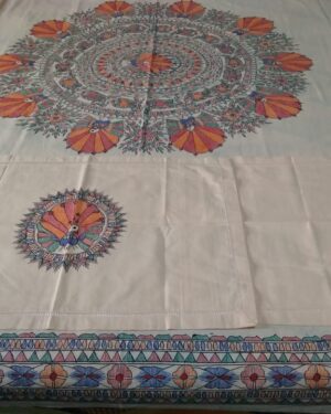 Madhubani painting on Bedsheets