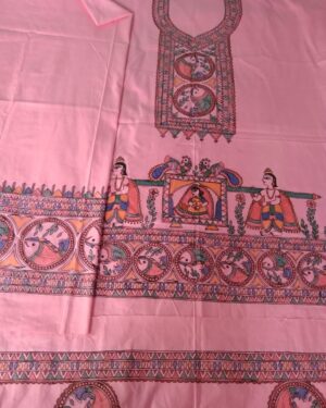 Madhubani painting on Kurti Palazzo Set - 01