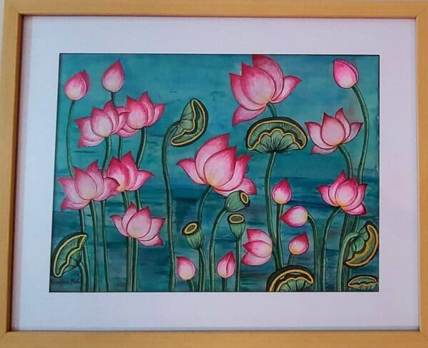 Lotus Pond - Pichwai painting - Kanchan Nayyar - 08