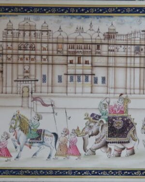 Sawari - Rajasthani Miniature - Charu Singh - 01