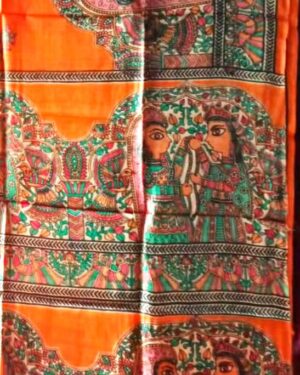 Silk Saree Madhubani Painting Sangita Kumari 03