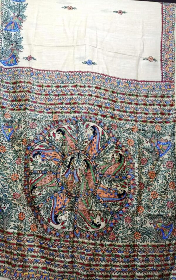 Silk Saree Madhubani Painting Sangita Kumari 10