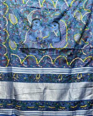 Silk Saree Madhubani Painting Sangita Kumari 11