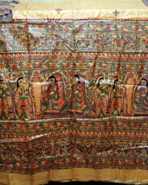 Silk Saree Madhubani Painting Sangita Kumari 13