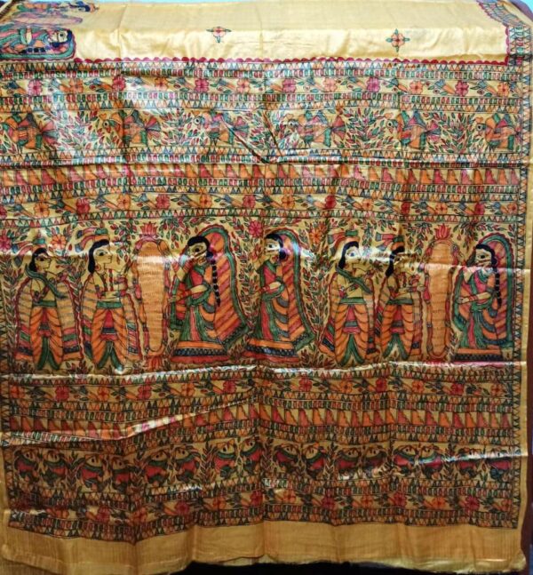 Silk Saree Madhubani Painting Sangita Kumari 13