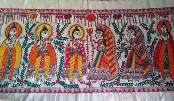 Sita Swayamvar - Madhubani painting - Kajal - o3