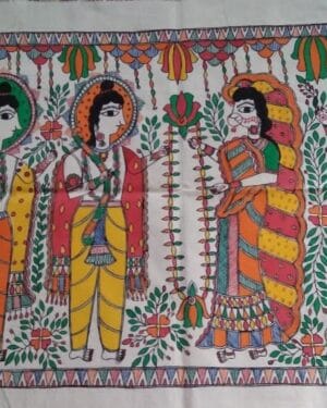 Sita Swayamvar - Madhubani painting - Kajal - o6