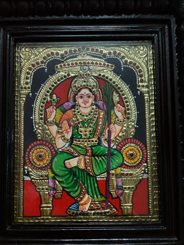 Kamatchi Amman - Tanjore painting - Vennila - 07