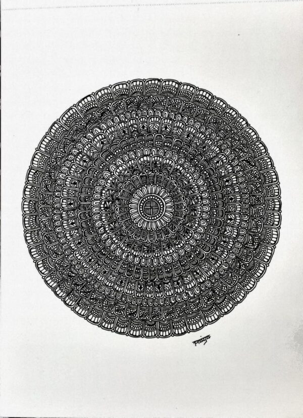 PATTERN MANDALA#13-MANDALA ART-(27.5x21cms-A4 paper)