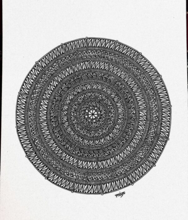 PATTERN MANDALA#8-MANDALA ART-(27.5x21cms-A4 paper)