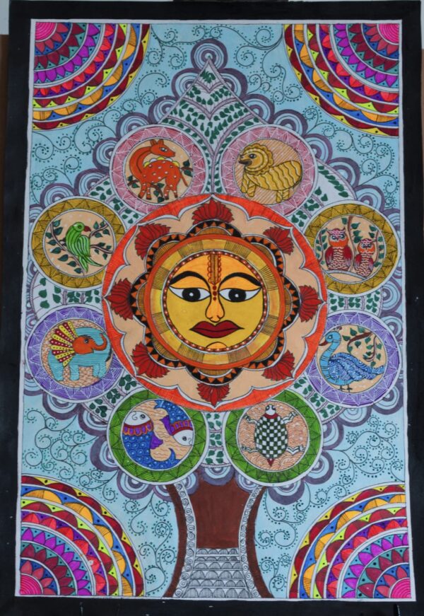 Magnificent Tree of life - Madhubani painting - Shikha Trivedi - 02