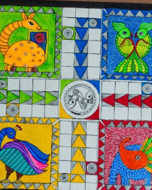 Madhubani Pachisi - Madhubani painting - Shikha Trivedi - 04