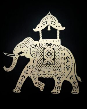 Rajwadi Elephant Sanjhi art Abhay Mastram 07