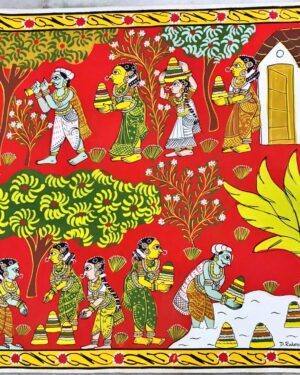 Village Story Cheriyal Scroll Painting Rakesh 01